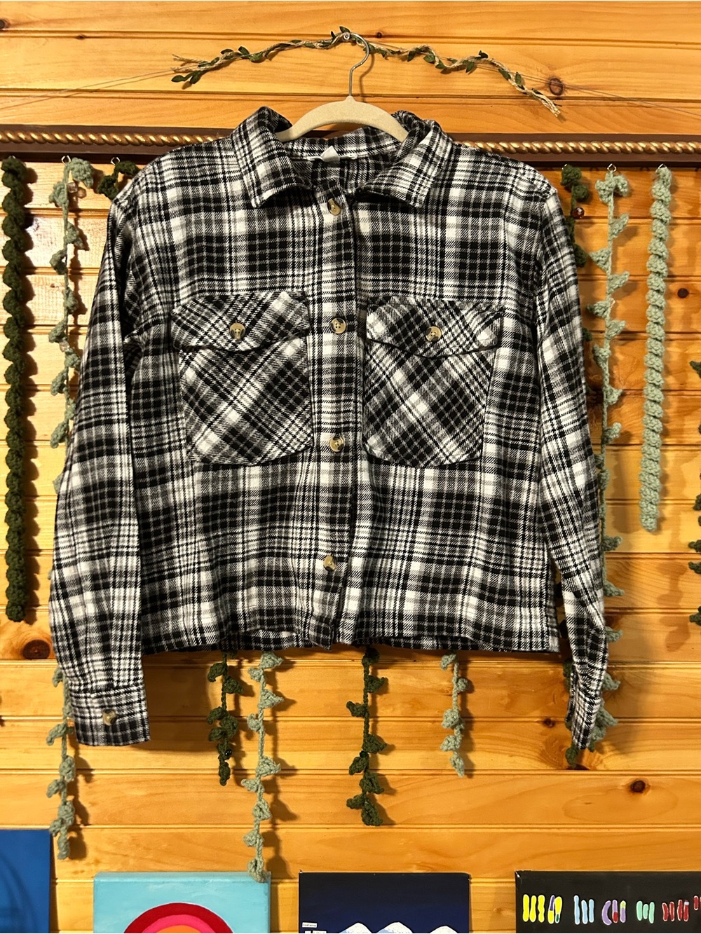 Black & White Plaid Women's Shacket